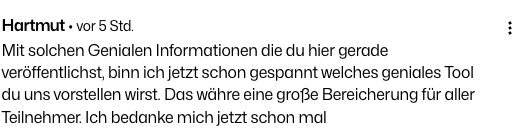 Hartmut reagiert aus dem Newsletter-Verteiler