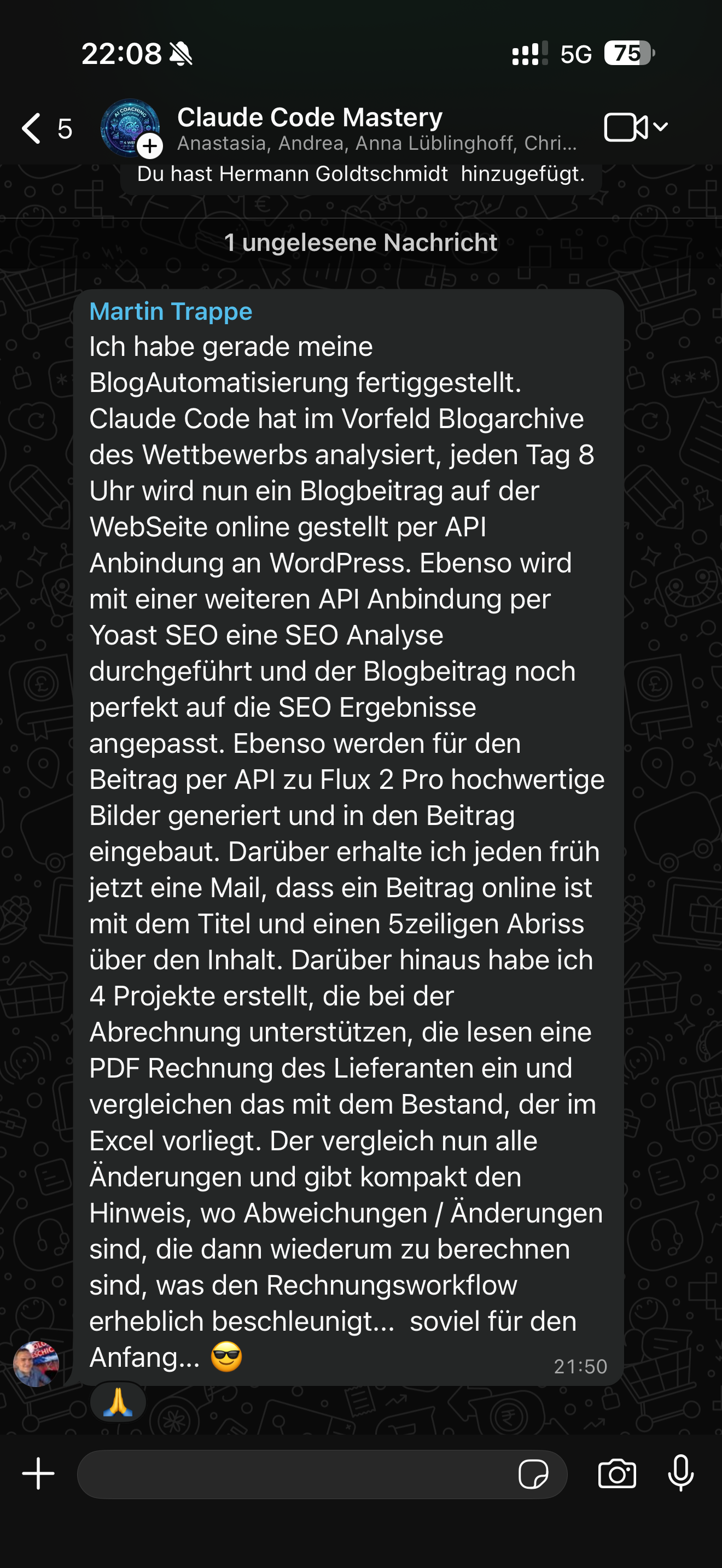 Martin Trappe über seine Blog- und Rechnungs-Automation